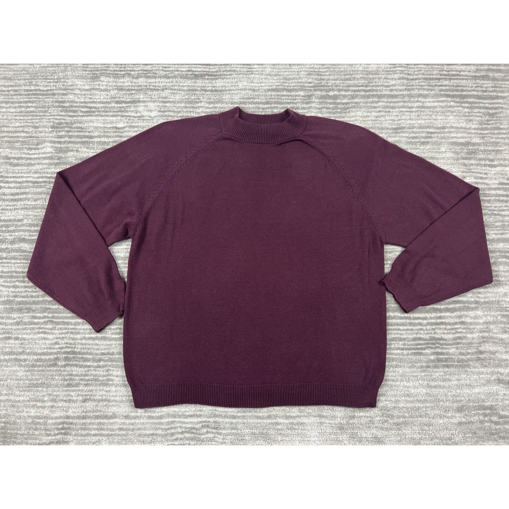 George Sweater Mens‎ Large 42/44 Red Longsleeve Cotton Acrylic 90s